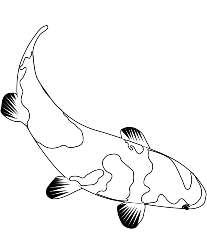 Koi Carp Coloring Page